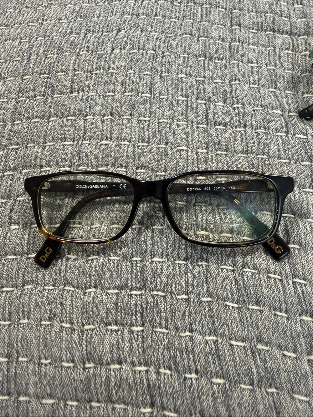 Dolce & Gabbana Black Tortoise Eyeglass-Dolce & Gabbana DD 1244 502 53□16 140